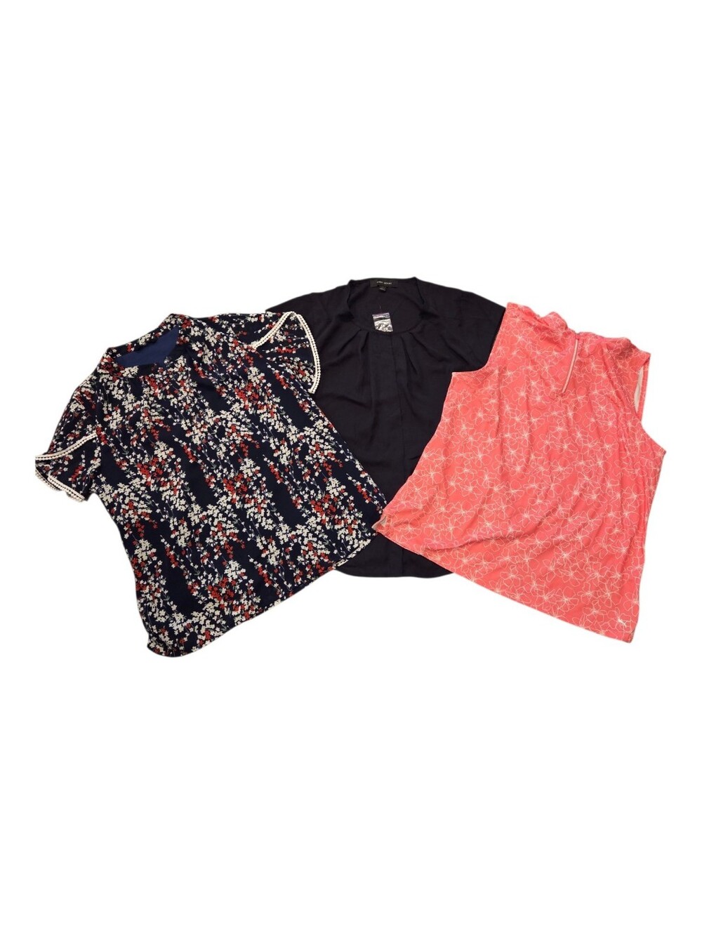 Dokotoo Navy Floral And Larry Levine Navy Blouse, Puma Coral Floral Sleeveless